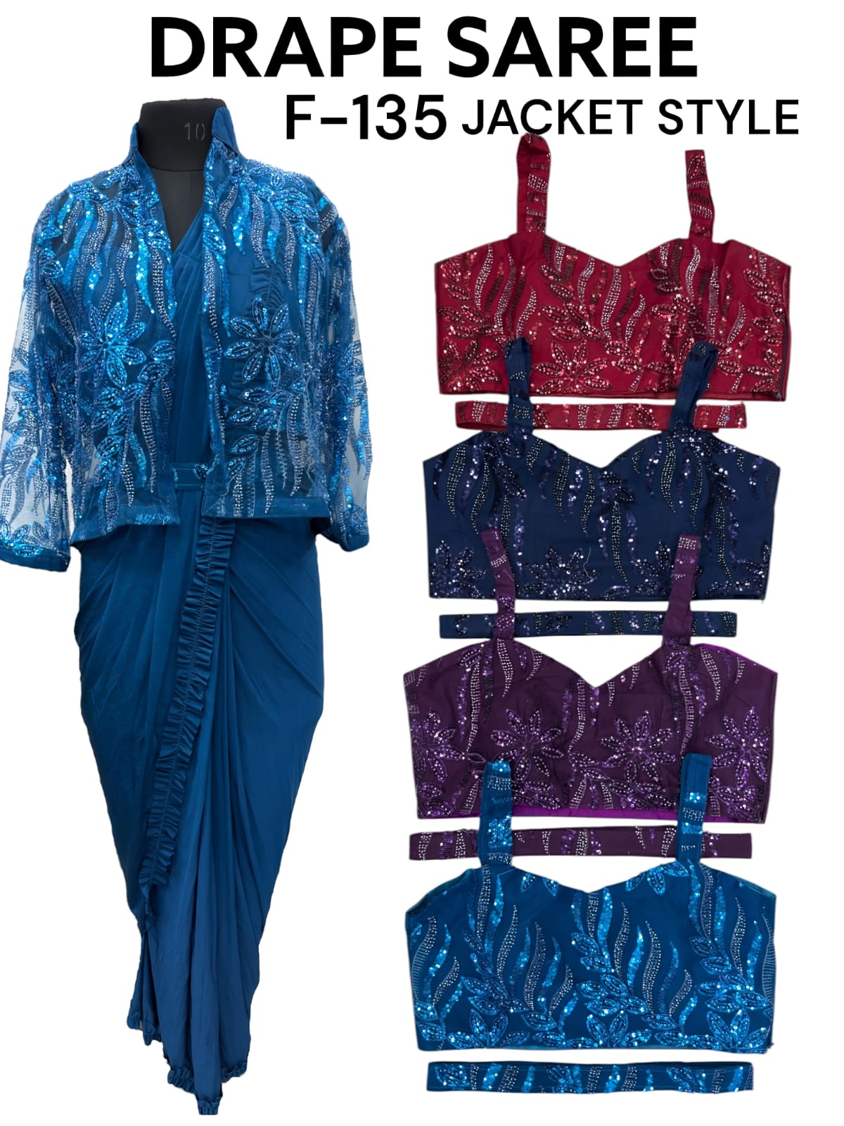 One-Minute Saree readymade – Style Made Easy! F-135
